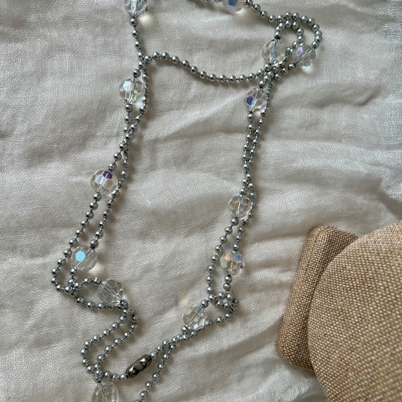 Vintage Stuart Freeman NYC Necklace 54" Ball Chain AB Lucite Beads 1980s - Picture 14 of 16